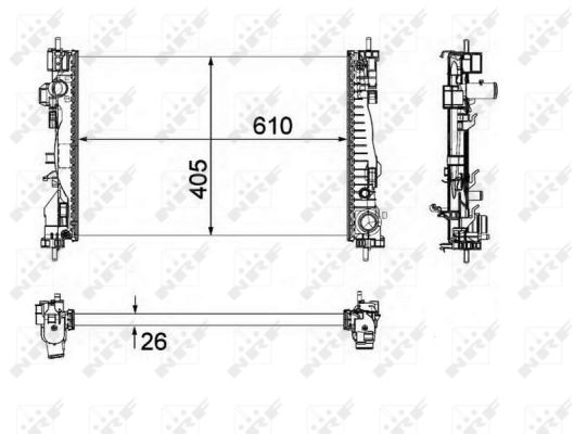 Radiatore, Raffreddamento motore - 58492 NRF