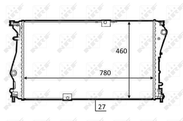 Radiator, engine cooling - 58498 NRF