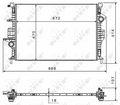 Radiatore, Raffreddamento motore - 58499 NRF