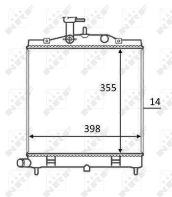 Radiator, engine cooling - 58528 NRF