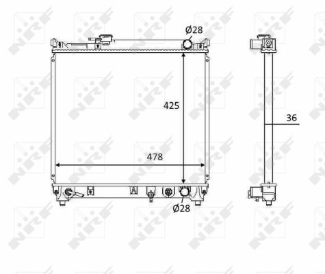 Radiatore, Raffreddamento motore - 58536 NRF