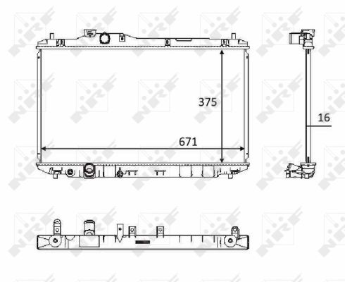 Radiator, engine cooling - 58537 NRF