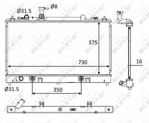 Radiator, engine cooling - 58560 NRF