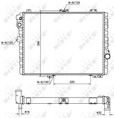 Radiator, engine cooling - 58579 NRF