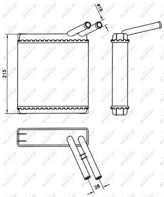 Heat Exchanger, interior heating - 58581 NRF