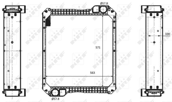 Radiator, engine cooling - 58594 NRF