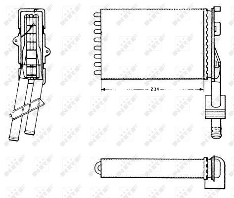 Heat Exchanger, interior heating - 58620 NRF