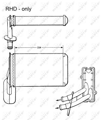 Heat Exchanger, interior heating - 58623 NRF