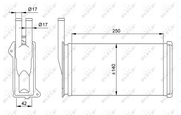 Heat Exchanger, interior heating - 58638 NRF
