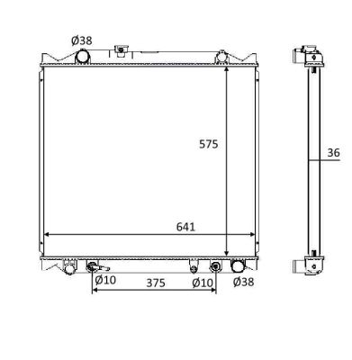 Radiator, engine cooling - 58647 NRF