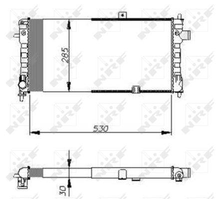 Radiator, engine cooling - 58675 NRF