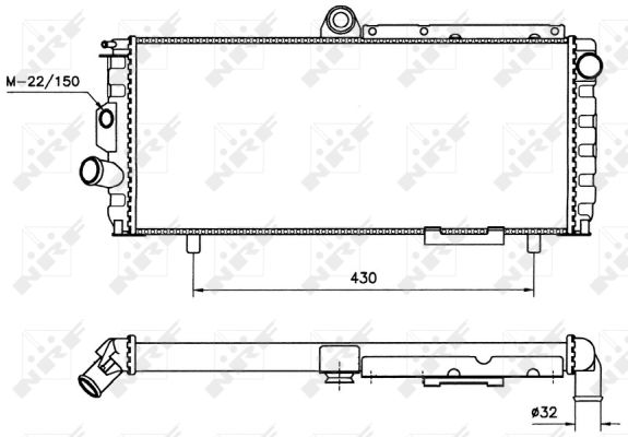 Radiator, engine cooling - 58701 NRF