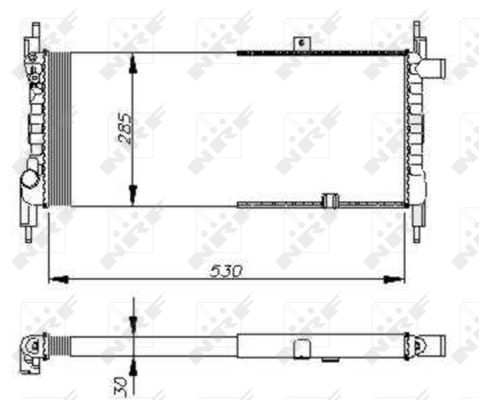 Radiator, engine cooling - 58711 NRF