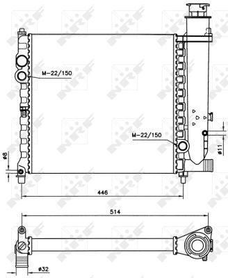 Radiator, engine cooling - 58714 NRF