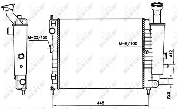 Radiator, engine cooling - 58736 NRF
