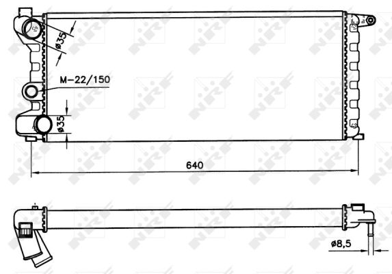 Radiator, engine cooling - 58742 NRF