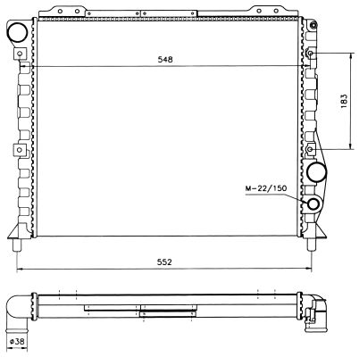 Radiator, engine cooling - 58743 NRF