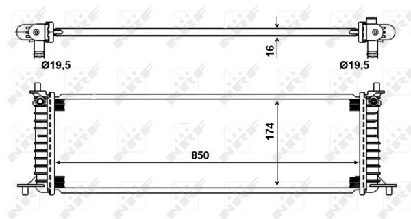 Radiator, engine cooling - 58790 NRF