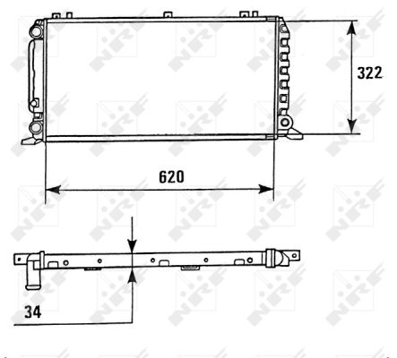 Radiator, engine cooling - 58928 NRF