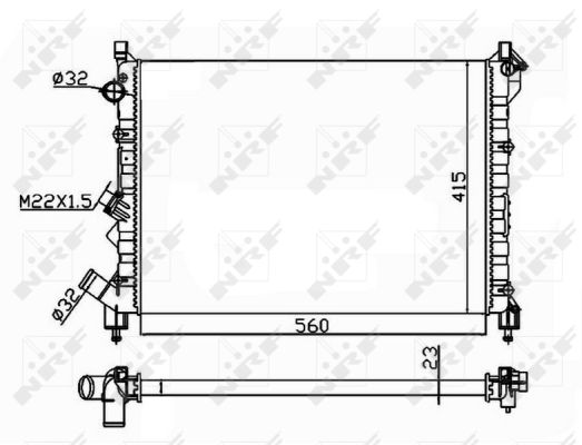 Radiatore, Raffreddamento motore - 58943A NRF