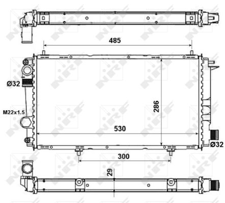 Radiator, engine cooling - 58957A NRF