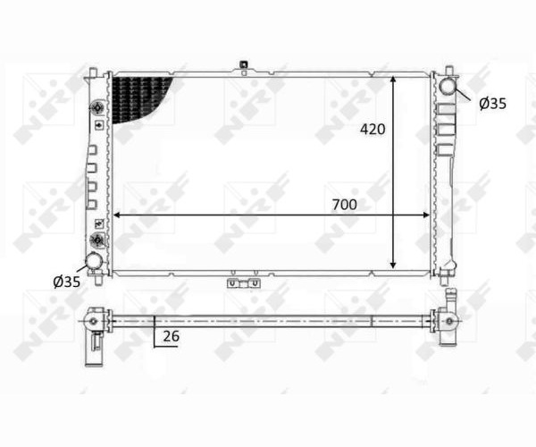 Radiator, engine cooling - 59019 NRF