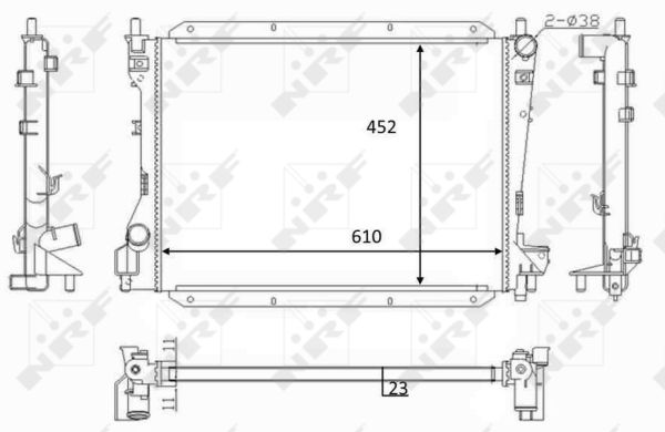 Radiator, engine cooling - 59050 NRF