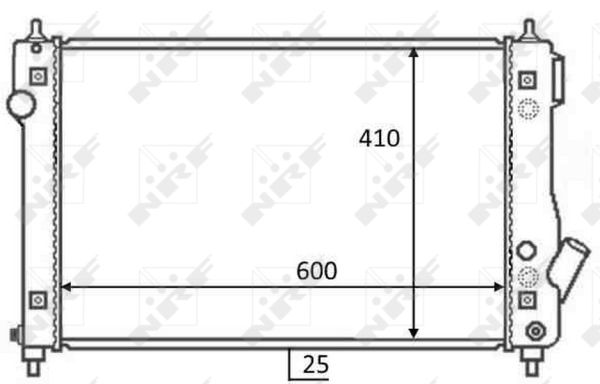 Радиатор, охлаждение двигателя - 59054 NRF