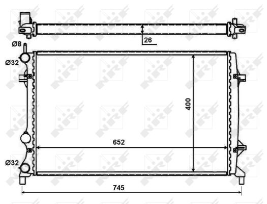 Radiator, engine cooling - 59057 NRF