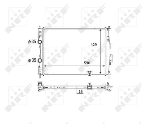 Radiator, engine cooling - 59061 NRF