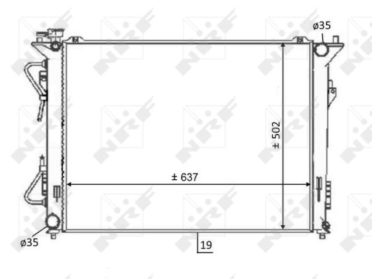 Radiator, engine cooling - 59064 NRF