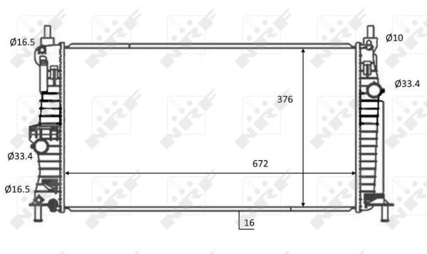 Радиатор, охлаждение двигателя - 59068 NRF