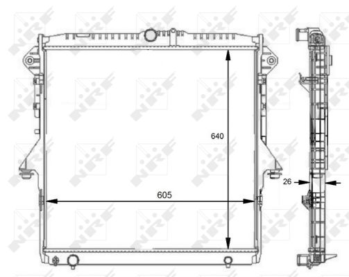 Radiator, engine cooling - 59074 NRF