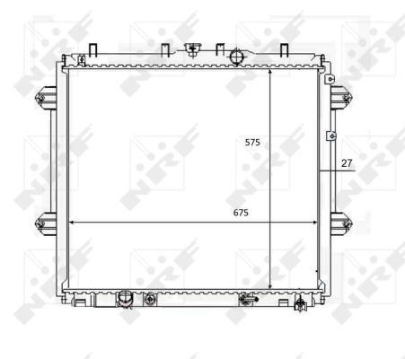 Radiator, engine cooling - 59080 NRF
