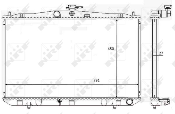Radiator, engine cooling - 59081 NRF