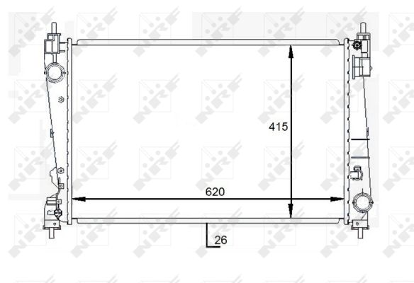 Radiatore, Raffreddamento motore - 59084 NRF
