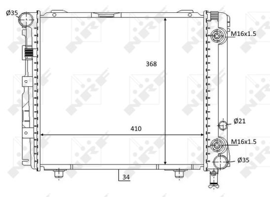 Radiator, engine cooling - 59103 NRF