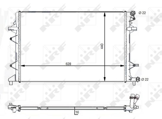 Radiator, engine cooling - 59118 NRF