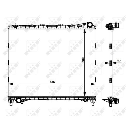 Radiator, engine cooling - 59174 NRF