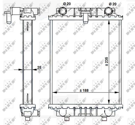 Radiator, engine cooling - 59183 NRF