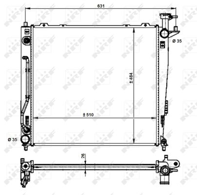 Radiator, engine cooling - 59201 NRF