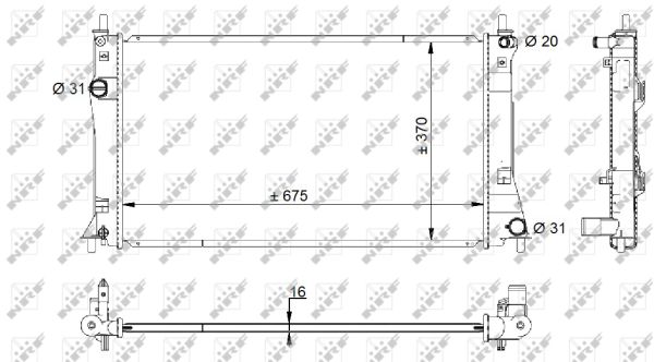 Kühler, Motorkühlung - 59205 NRF
