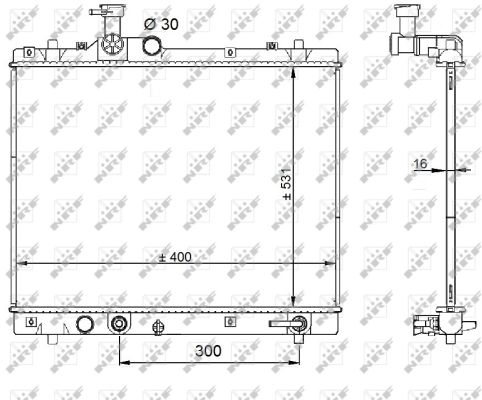 Radiator, engine cooling - 59208 NRF
