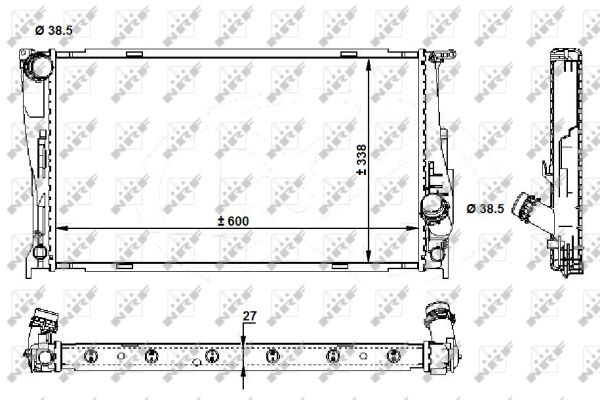 Radiator, engine cooling - 59210 NRF