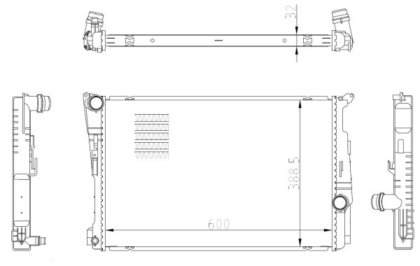 Radiator, engine cooling - 59228 NRF