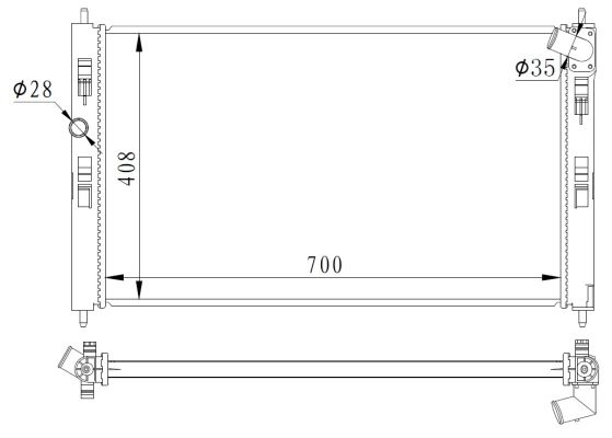 Radiator, engine cooling - 59260 NRF