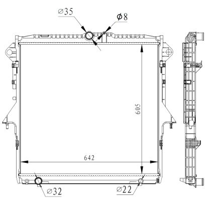 Radiator, engine cooling - 59261 NRF