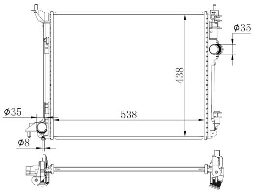 Radiator, engine cooling - 59270 NRF