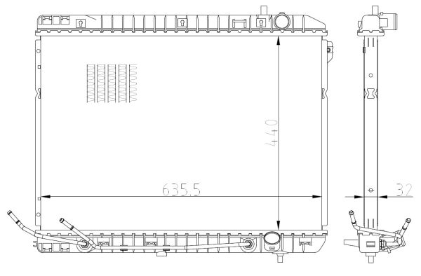 Radiator, engine cooling - 59297 NRF