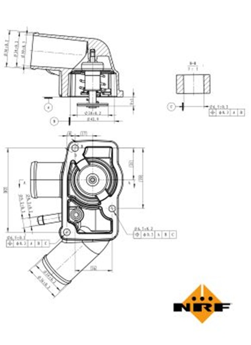 termostatas, aušinimo skystis - 725010 NRF
